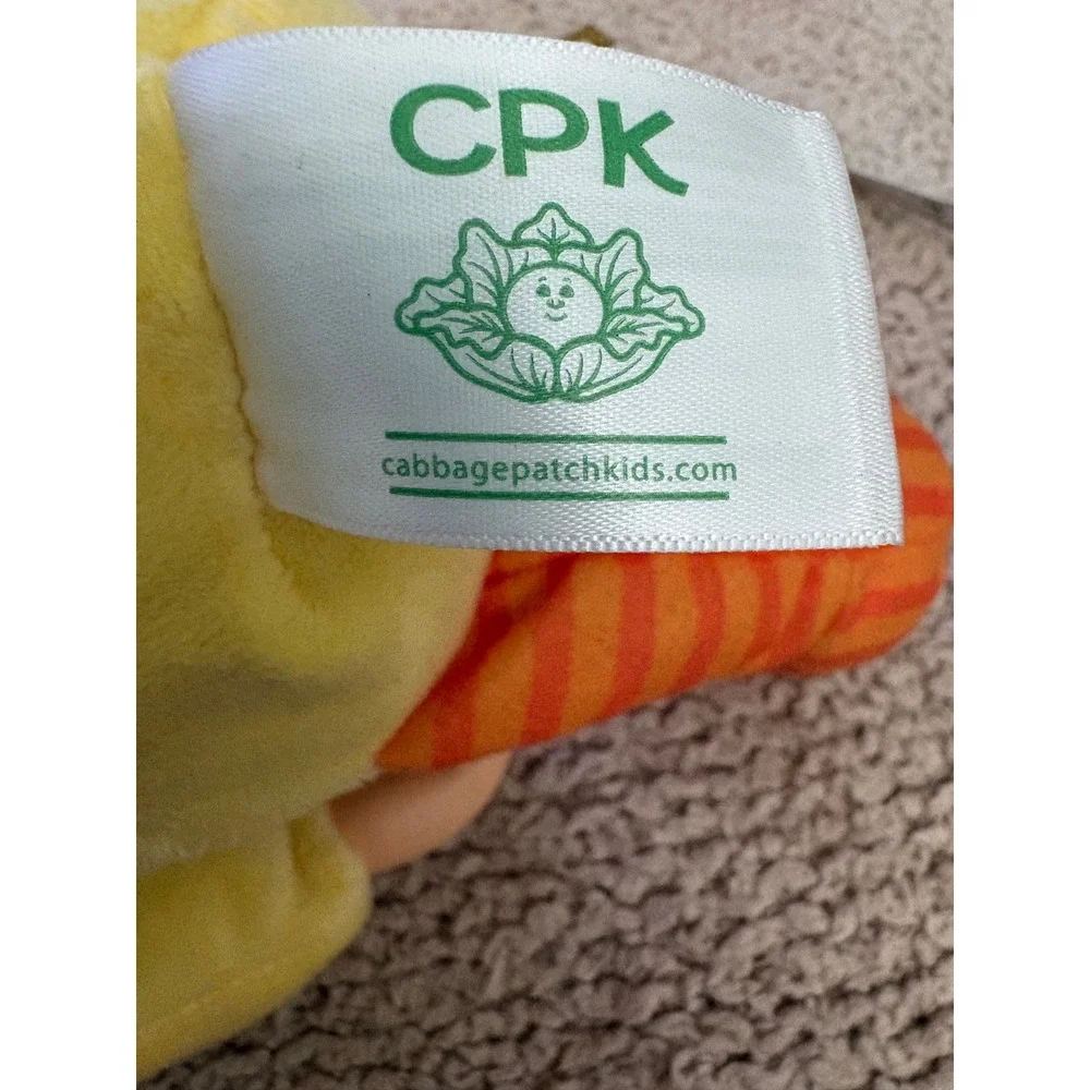 Cabbage Patch Kids Cuties Yellow Chick Plush Doll Green Eyes 9in CPK Doll